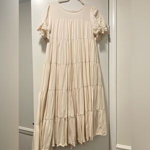 Cream Woman’s Midi Dress